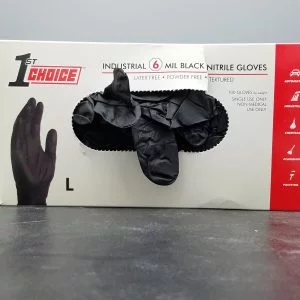 Box 6mm Black of Nitrile Gloves (box of 100)