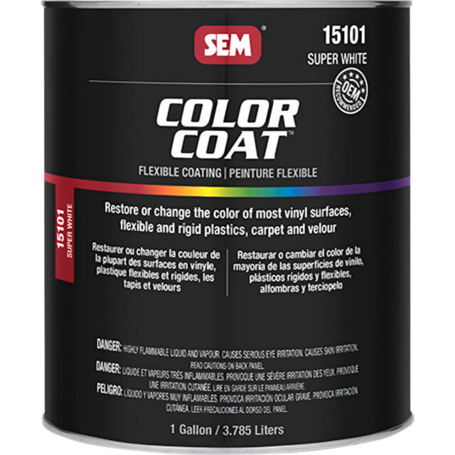 SEM 15603, Sailcloth White, Color Coat Vinyl Paint, Aerosol (2 Pack