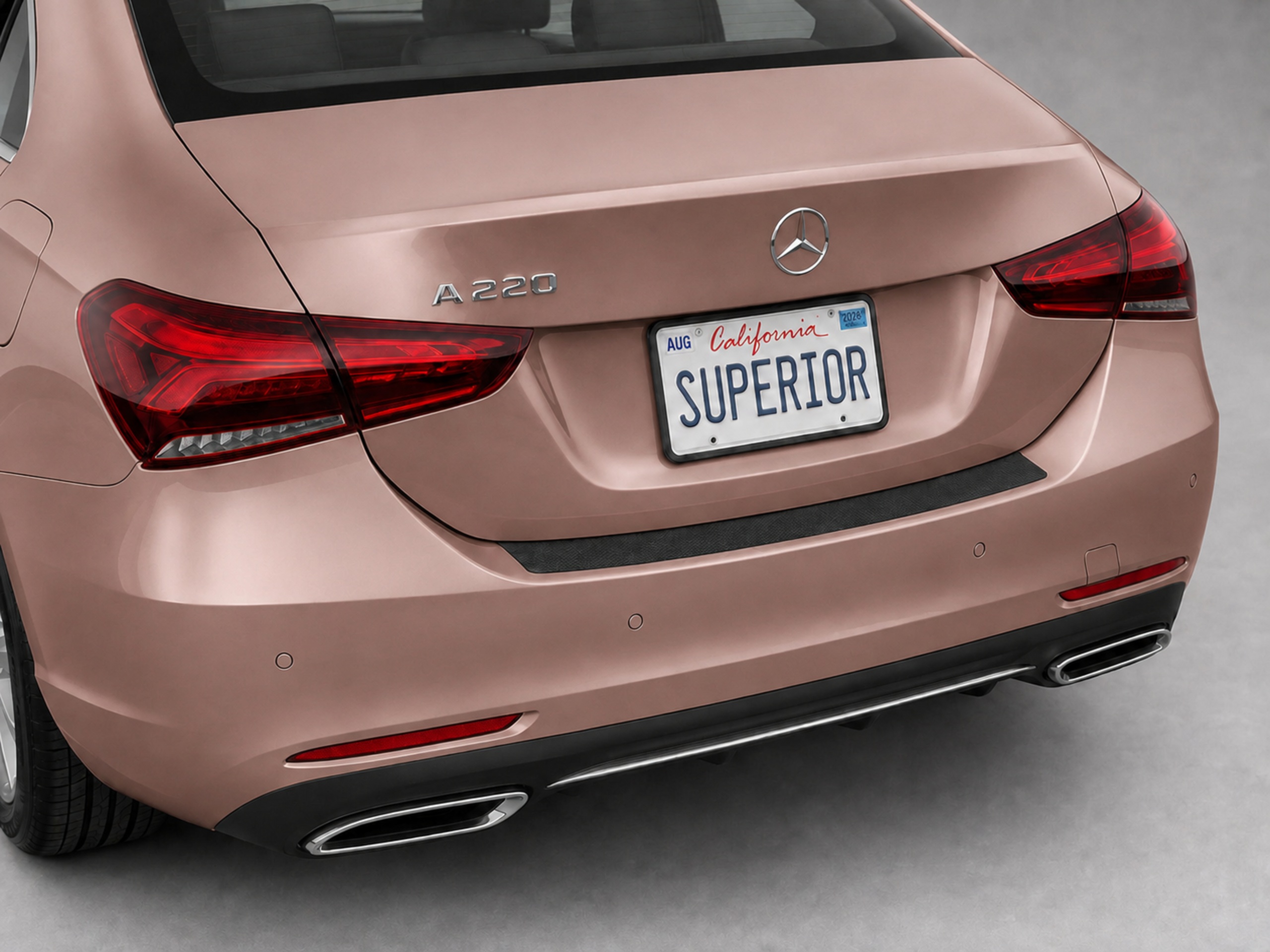 MERCEDES A220 2019-2023 - Rear Sill Plate Vinyl MERCEDES A220 2019-2023 - Rear Sill Plate Vinyl