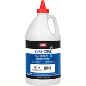 SEM 16715 - Satin Gloss Clear Sure-Coat Mixing System - 1/2 Gallon (64 oz)